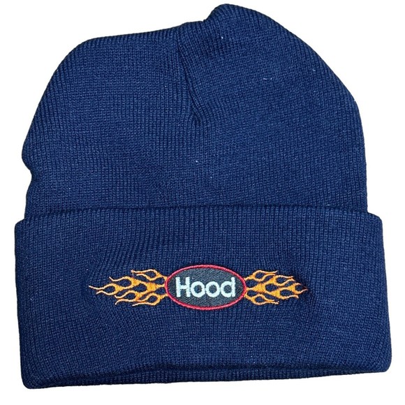 Hood‎ Flame Beanie NWOT Cuffed Warm Winter Cap One Size - Picture 1 of 4